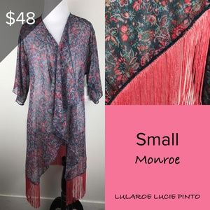 Small LuLaRoe Monroe with Coral fringe